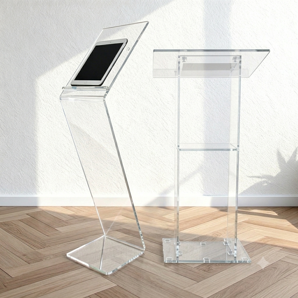 Leggii e Podi in Plexiglass