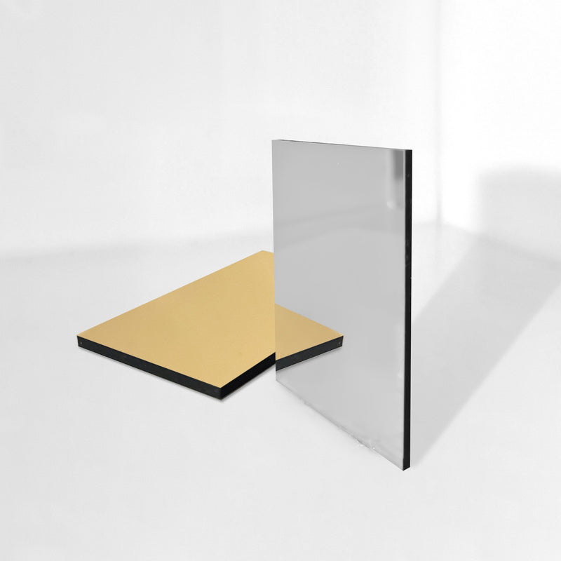 PANNELLO ALLUMINIO COMPOSITO SPECCHIO ARGENTO SU MISURA