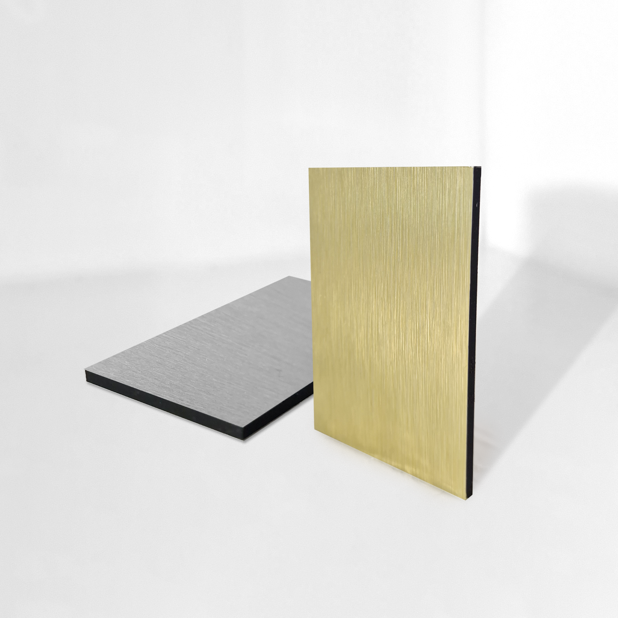 PANNELLO ALLUMINIO COMPOSITO SPAZZOLATO ORO SU MISURA