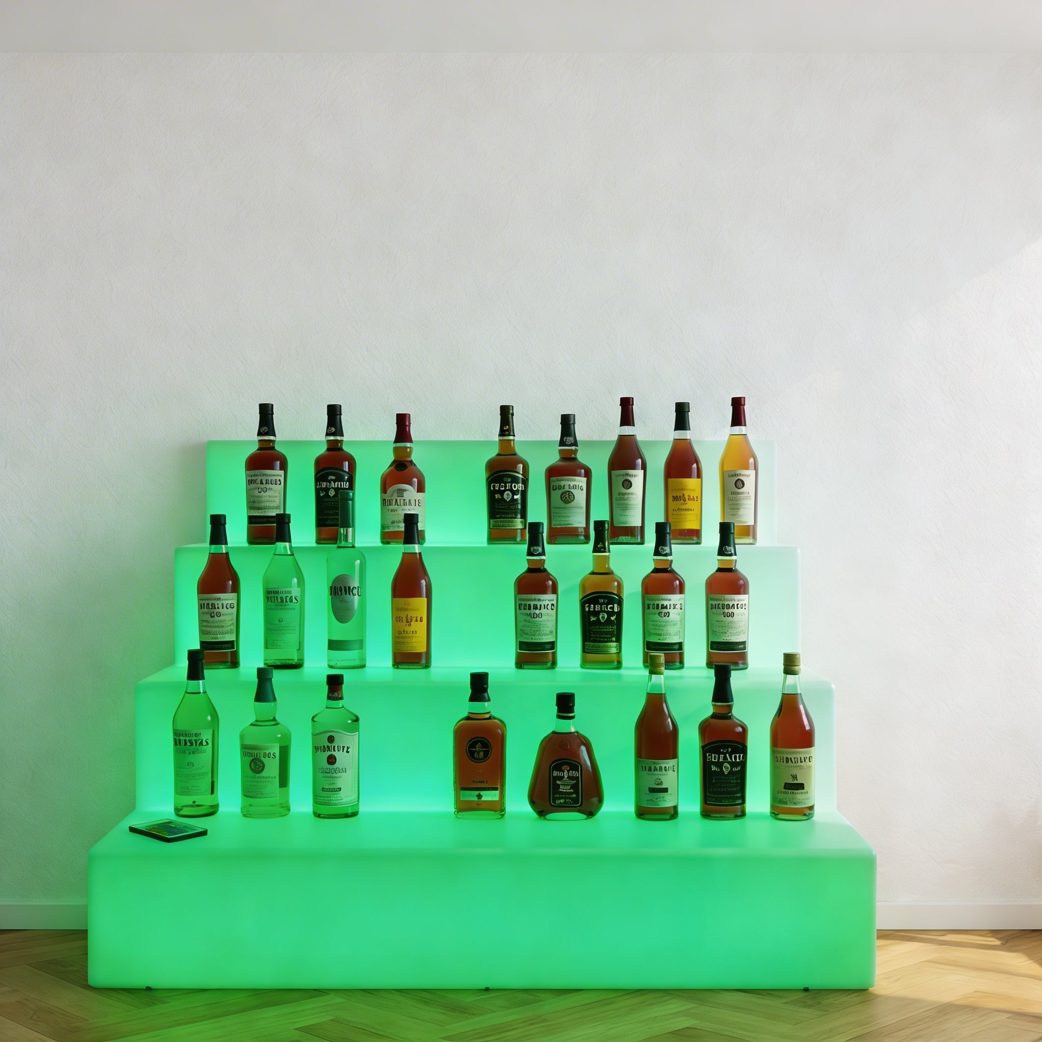 Bottigliera Luminosa LED RGB in Plexiglass Opalescente | Lumina Pro 75x40x40 cm