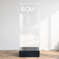 Podio Leggio in Plexiglass Trasparente con Fascia Nera Base 40x30 cm – Mod.003