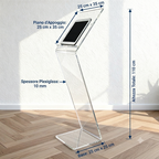 Leggio in Plexiglass Trasparente da Terra 10mm – mod. 001