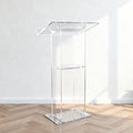 Podio Leggio in Plexiglass Trasparente 10mm con Mensola – Mod.002